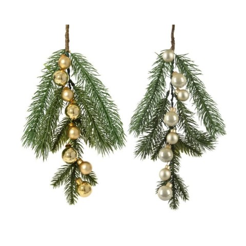 RAMO DI PINO SFERE ORO CHAMPAGNE H.4.5